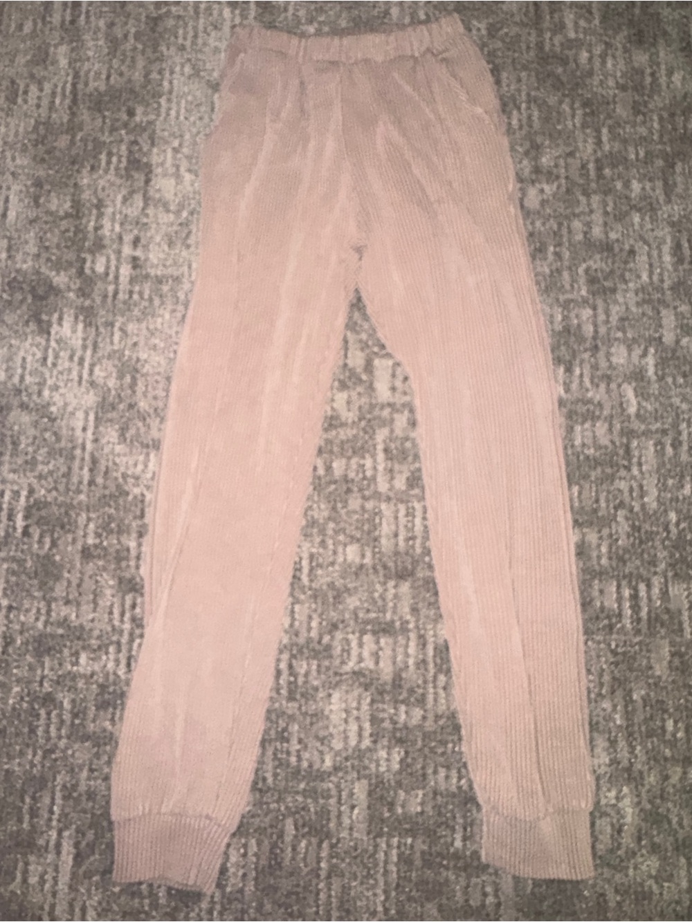 Cozy Ribbed Jogger Pants in Blush Pink